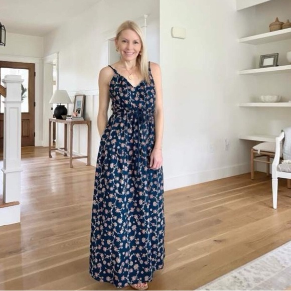 Future Collective Dress Sleeveless Rope Tie Ruched Midi with Jenny K. Womens NWT - Picture 9 of 13